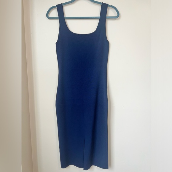 House of Harlow 1960 Bodycon Scoop Nevk Midi Dress Navy Size Small - Picture 5 of 9